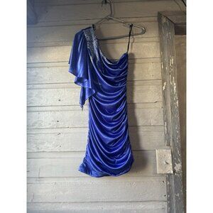 Deb Formal blue Prom Dress - One Shoulder, Satin Size M